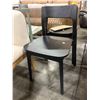 Image 2 : Set of 2 New Article Gusfa Stackable Dining Chairs Black - RV $538