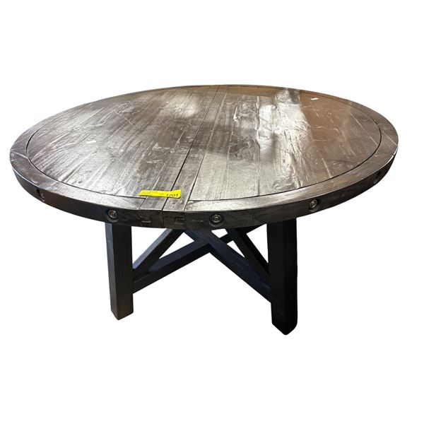 Dark Brown Round Dining Table, H30" x Dia 54"