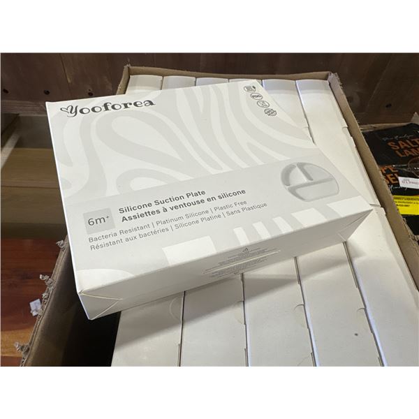 12-Pcs (1 Box) BNIB Yooforea Silicone Baby Suction Plate 6m+