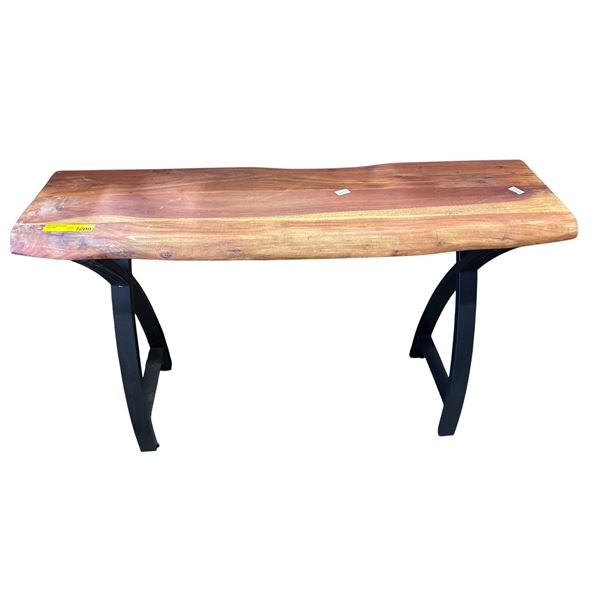 Live Edge Wood Console Table, W46"x x D14"