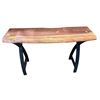 Image 1 : Live Edge Wood Console Table, W46"x x D14"