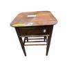 Image 1 : Brown Wooden Side Table, H22" x 17.5" x 17.5"