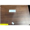 Image 2 : Brown Wooden Side Table, H22" x 17.5" x 17.5"