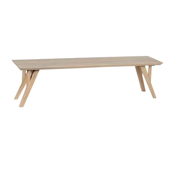 BNIB - Yuki Acacia Wood Live Edge Bench - Brunt White / Black, 57x16x18" - RV $395