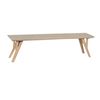 Image 1 : BNIB - Yuki Acacia Wood Live Edge Bench - Brunt White / Black, 57x16x18" - RV $395