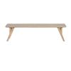Image 2 : BNIB - Yuki Acacia Wood Live Edge Bench - Brunt White / Black, 57x16x18" - RV $395