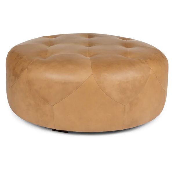New Open Box - Article Timpani Ottoman - RV: $1049 - Charme Tan (ART1930)
