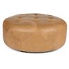 Image 1 : New Open Box - Article Timpani Ottoman - RV: $1049 - Charme Tan (ART1930)