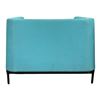 Image 3 : Modern Two-Tone Teal and Blue Armchair with Slim Black Wooden Legs