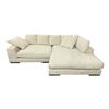 Image 1 : Moe's 2pc Contemporary Low Profile Sectional Sofa - White/Light Grey