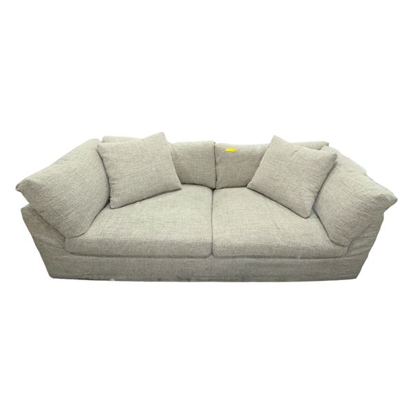Sundays Contemporary Deep-Seat Lounge Sofa Couch â€“ Light Gray / Textured Fabric