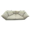 Image 2 : Sundays Contemporary Deep-Seat Lounge Sofa Couch â€“ Light Gray / Textured Fabric