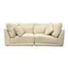 Image 1 : Sundays Contemporary Fabric Deep Lounge Sofa Couch â€“ Cream / Light Beige
