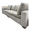 Image 2 : Abisko Style Deep-Seat Fabric Sofa / Couch in Gray With Throw Pillows