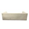 Image 3 : Article Modern Tuxedo Style Bench-Seat Fabric Sofa / Couch in Cream / Off-White