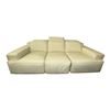 Image 2 : Modern Leather Style Adjustable Headrest Sofa / Couch in Cream / Off-White