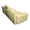 Image 3 : Modern Leather Style Adjustable Headrest Sofa / Couch in Cream / Off-White