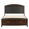Image 1 : BNIB -  Avalon Dark Truffle King Panel Storage Bed (505-BR24FS / packaged in 3 boxes)