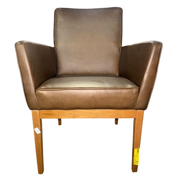 Set of 2 - BNIB Sundays Fixed Cover Dining Armchair Natural Oak Vintage Leather