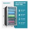 Image 2 : BNIB - EUHOMY Beverage Refrigerator Cooler, 130 Can Mini Fridge with Glass Door BR001-110 RV $339.98