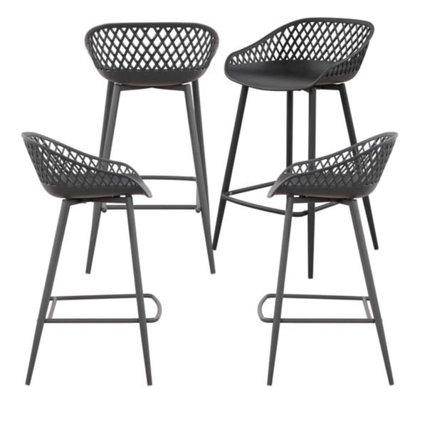 BNIB Patioflare Outdoor Barstools 4-Pack, Grey (Model PF11220)