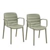 Image 1 : BNIB - Set of 2 Patioflare Stacking Outdoor Patio Chair, Green - RV: $198 (Model PF11174)