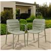 Image 3 : BNIB - Set of 2 Patioflare Stacking Outdoor Patio Chair, Green - RV: $198 (Model PF11174)