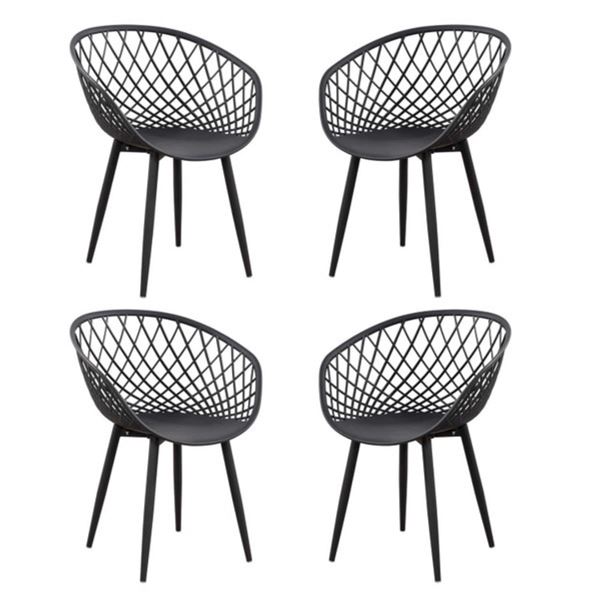 BNIB - Patioflare Patio Dining Chairs 4-Pack Grey - RV: $300 (Model PF11219)