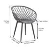 Image 4 : BNIB - Patioflare Patio Dining Chairs 4-Pack Grey - RV: $300 (Model PF11219)