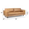 Image 4 : BNIB - Article Sven 88" Tufted Leather Sofa - Charme Tan - RV: $2499 (ART2841)