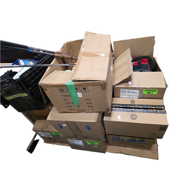 Pallet with Assorted Movie Set Decor Items