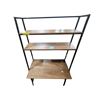 Image 1 : Wood and Metal Shelf Unit