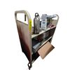Image 1 : Metal Shelves with Misc Items, Tapes, and Small Ropes - From a Movie Set