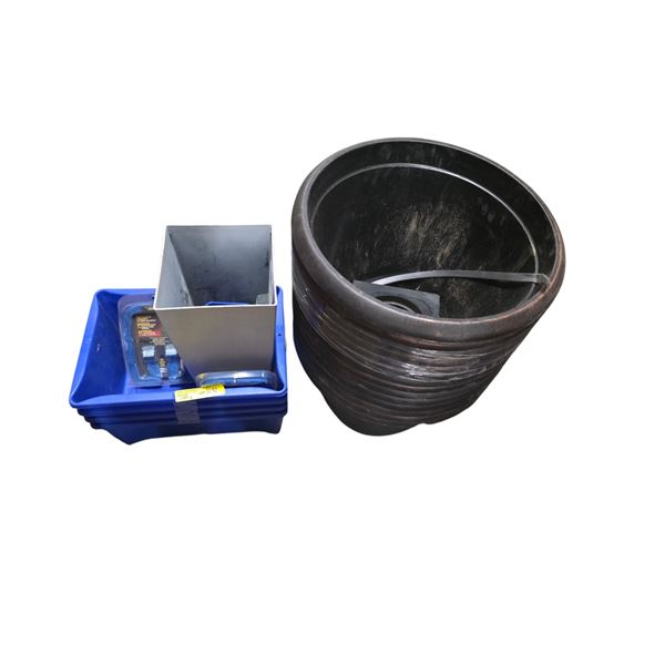 4 Recycling Bins & Pot - From Movie Set Dec