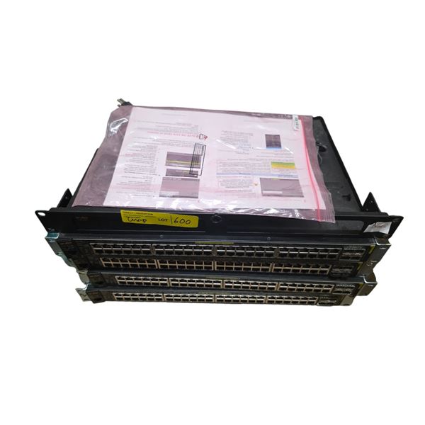 Aruba 9004 Gateway & (4) Aruba 2530-48G PoE+ J9772A Gigabit Network Switches