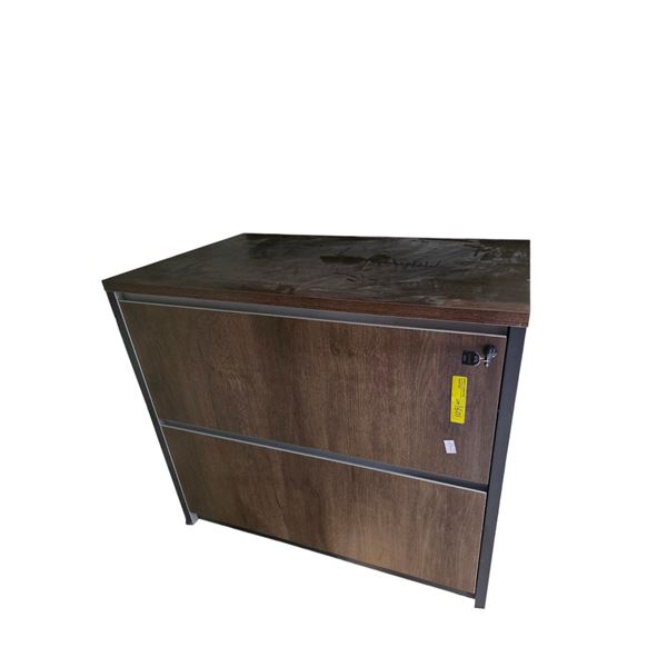 Walnut 2-Drawer Lateral File Cabinet