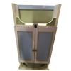 Image 2 : Children's Pastel Wood Vanity and Storage Cabinet Set with Checkerboard Trim
