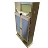 Image 3 : Children's Pastel Wood Vanity and Storage Cabinet Set with Checkerboard Trim