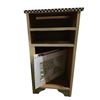 Image 4 : Children's Pastel Wood Vanity and Storage Cabinet Set with Checkerboard Trim