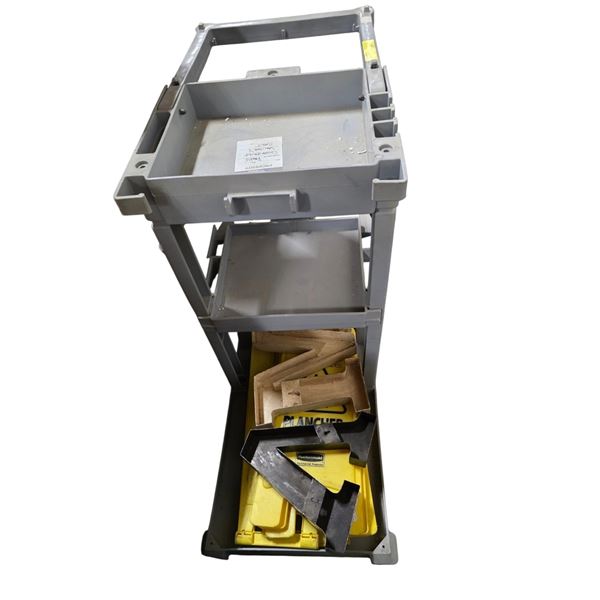 Adjustable Mobile Workstation / Equipment Stand with Shelves