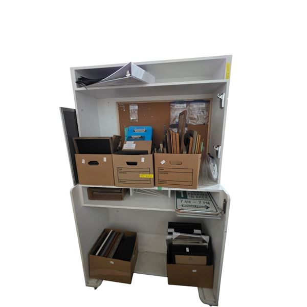 Tall White Office Shelf