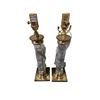 Image 1 : Pair of Vintage Brass Oil Lamps / Table Lamps