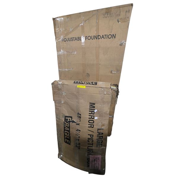 Adjustable Foundation and Large Mirror, Etc.