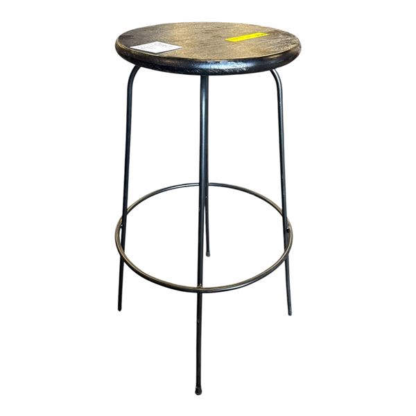 New - Pinkcity Imports Black Round Bar Stool -  20 x 20 x 30in -  1906-111 - MSRP $160