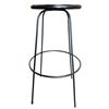 Image 2 : New - Pinkcity Imports Black Round Bar Stool -  20 x 20 x 30in -  1906-111 - MSRP $160