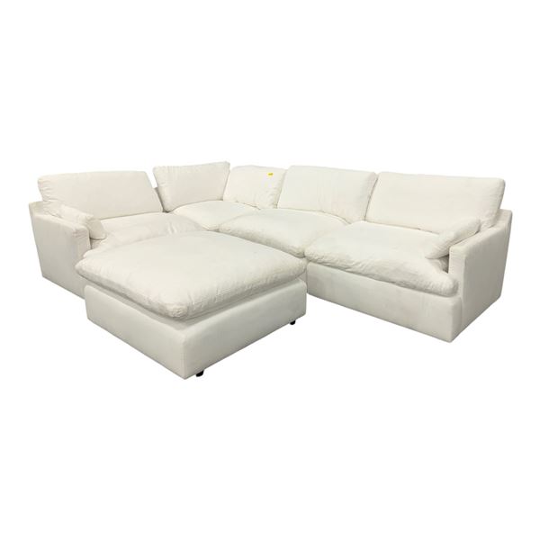 Pink City Imports 5pc Modular White Sectional Sofa - RV $6,999