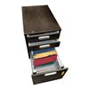 Image 2 : 3-Drawer Wood-Finish Mobile Filing Cabinet - Espresso Finish - MSRP $150