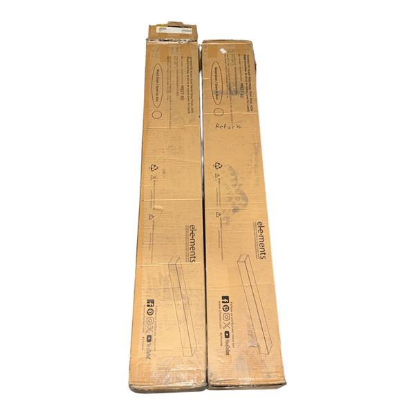 BNIB - Set of 2 Elements FSC Acacia Wood Mantel Gloss Finish 60IN M927-60 MSRP $396