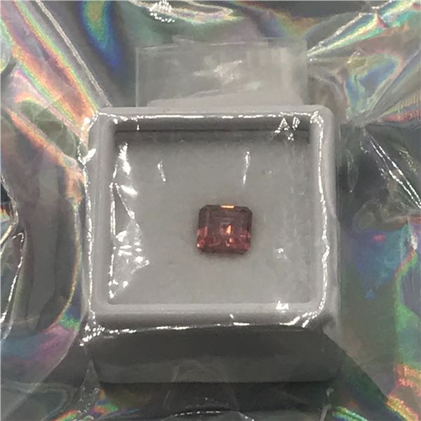 1CT MOISSANITE ASSCHER GARNET WITH GRA REPORT