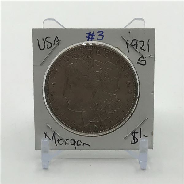 MORGAN SILVER DOLLAR - MINTED IN 1921 IN SAN FRANCISCO